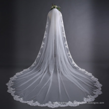 With Comb Wedding Veil Bride Use Wedding Accessories Lace Edge Bridal Tulle Veil 3*3m